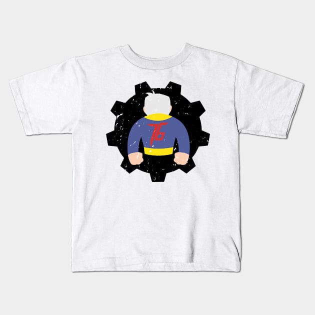 V-76 Distressed Kids T-Shirt by KingVego